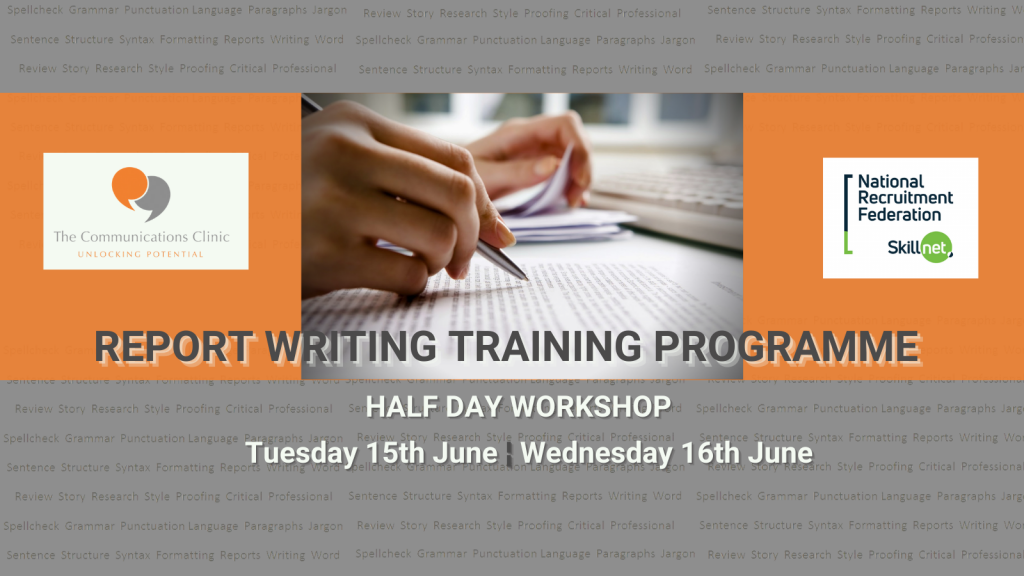 Report Writing Training Programme Employment And Recruitment Federation